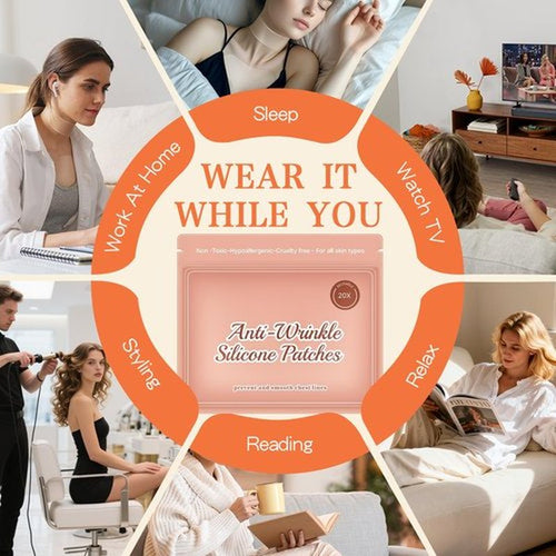 2 Pcs Silicone Chest Wrinkle Pads, Reusable Overnight Anti Wrinkle Patches, Neck Tape Lifting Invisible Anti Chest Wrinkles Chest Pads, An-ti Aging Silicone Patches For Wrin-kles, (1.5 Month Supply)