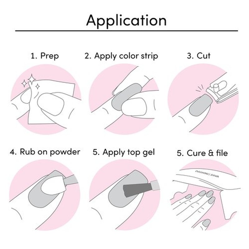Dashing Diva Chromagic Gel Nail Strips - Bare to Beam - Easy UV Free, Chip Resistant, Long Lasting Gel Nail Stickers and Chrome Powder