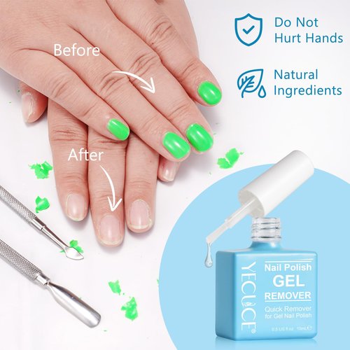Gel Polish Remover for Nails (3Pack), Nail Polish Remover Tools Quick & Easy Remove Gel Polishs in 3-5 Minutes at Home, Don't Hurt Nails