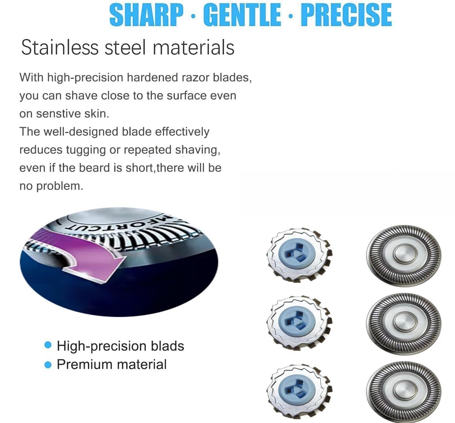 SH71/70 Replacement Heads Compatible with Philips Norelco 7000 Replacement Blades,New Upgraded SH71 Replacement Blades for 7500 S7370 S7371 S7720 and SW7700 6 Pack