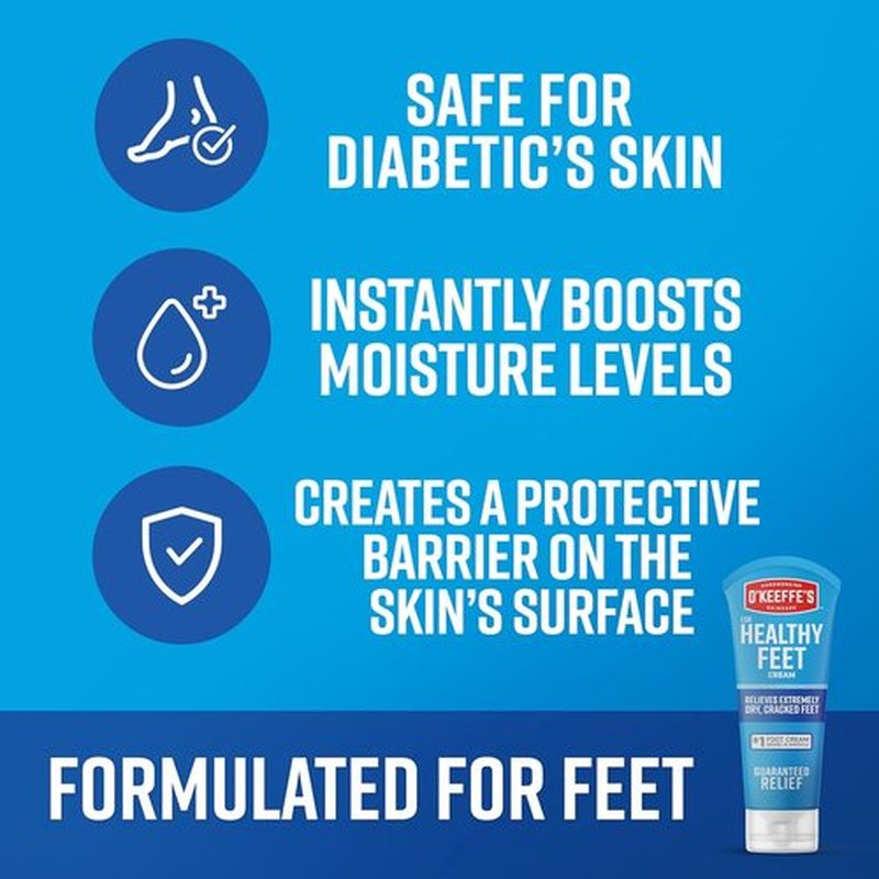 O'Keeffe's Foot Cream - Guaranteed Relief for Extremely Cracked, Dry Feet | 3 oz Tube (2 Pack)