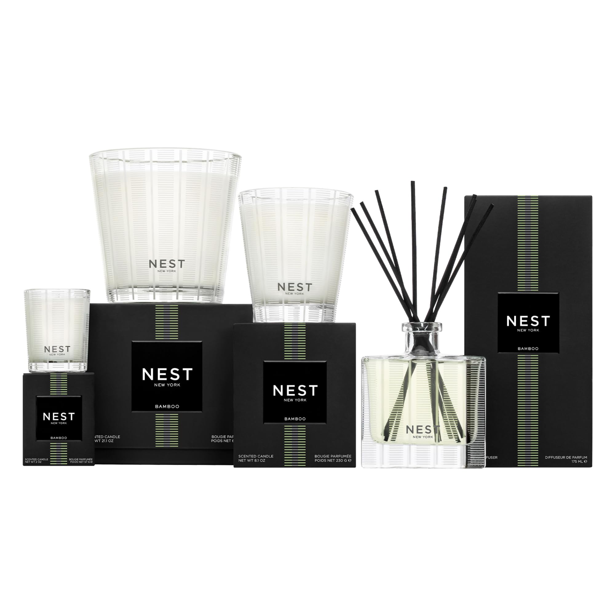 NEST New York Reed Diffuser Liquid Refill, Bamboo - 5.9 fl oz - Fragrance for Up to 90 Days - Flame Free