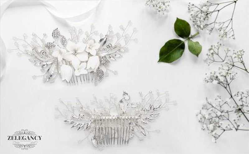 Modern Wedding Hair Accessories: Jewelry and Headpieces for Brides, Bridesmaids, Flower Girls | Hair Combs, Clips and Pieces