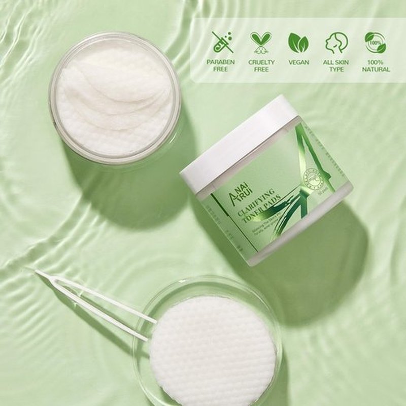 ANAI RUI Clarifying Toner Pads for Face, Face Exfoliating Pad, Balance Skin's PH, Smooths and Refines Skin,with Azelaic Acid &Salicylic Acid 50 Pads