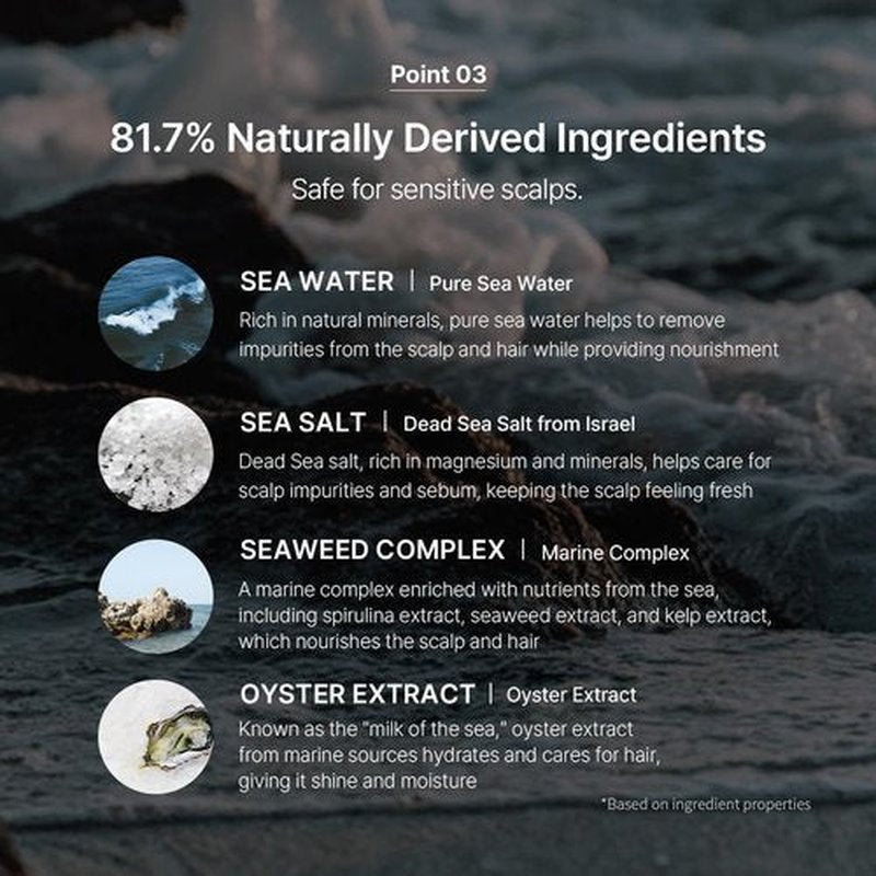 GROWUS Sea Salt Clarifying Shampoo - Detox Oily Itchy Scalp & Purify Build-Up | 16.9 fl. oz.