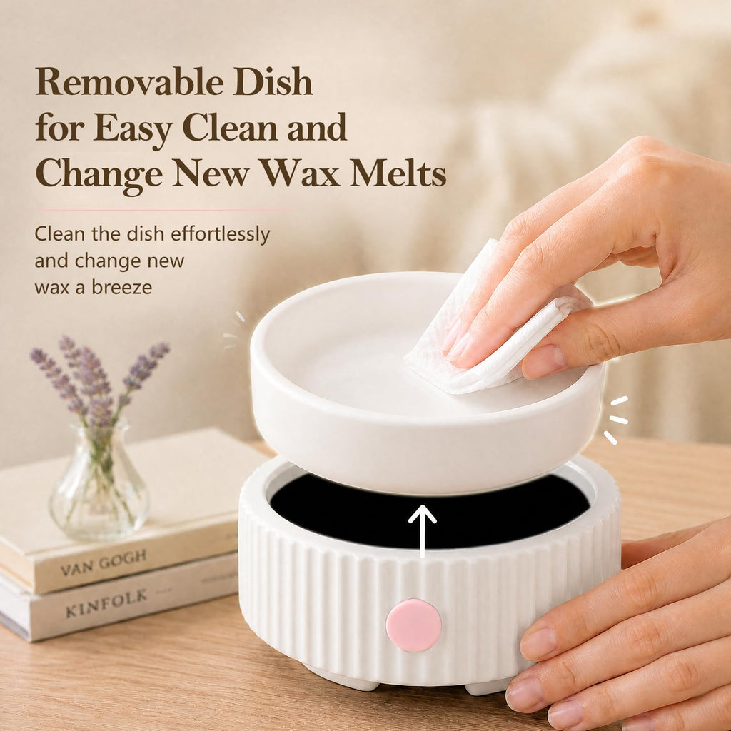 Wax Melt Warmer with 4 Timer & PTC Heating- Ceramic Fragrance 3-in-1 Oil Burner Electric Candle Wax Melter for Home Office Bedroom Fragrance, Home Décor Choice