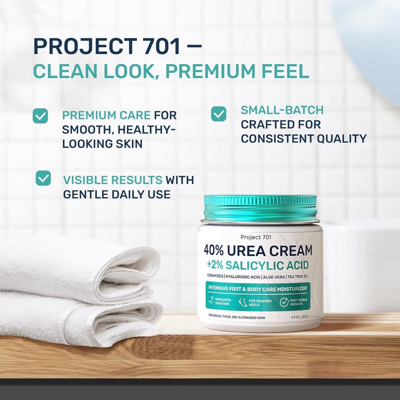 Urea Cream 40% - Maximum Strength Callus Remover Foot Cream for Dry Cracked Heels | 4.3 oz