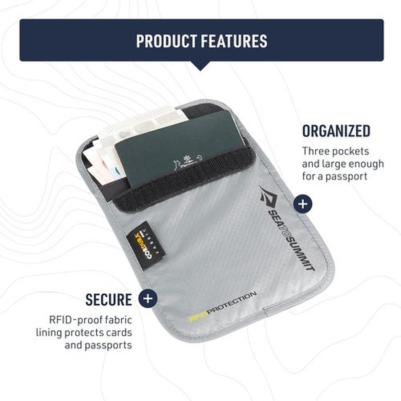 Sea to Summit Neck Pouch RFID - Large Travel Organizer for Secure Essentials