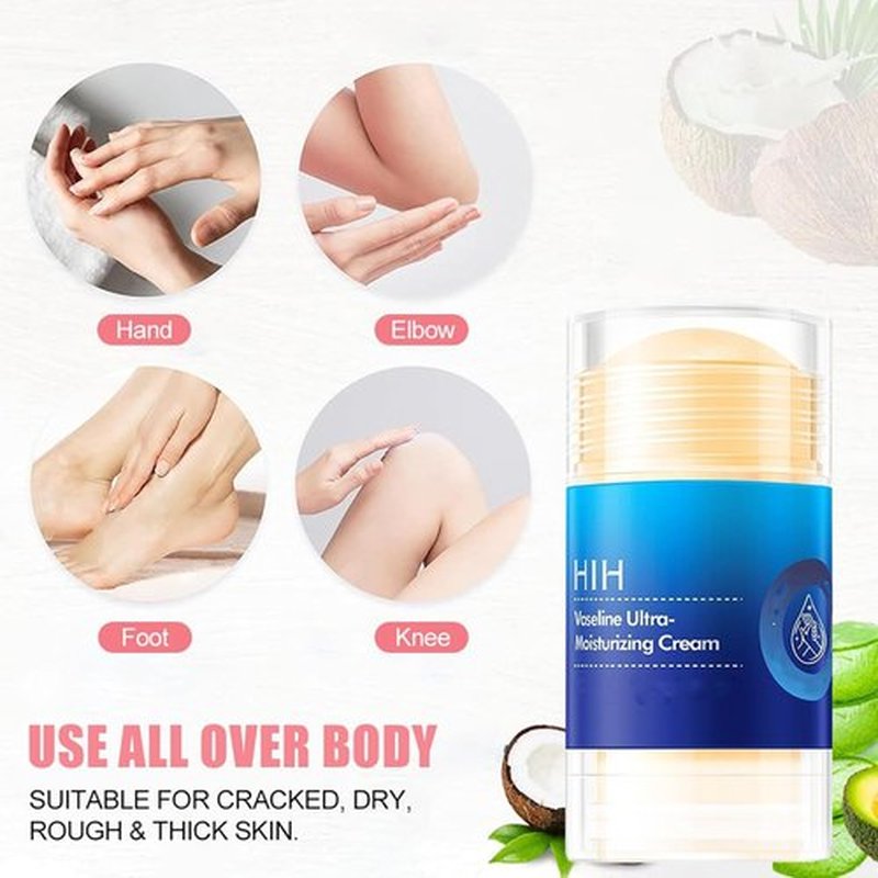 Gireatick Cracked Repair Cream, 2Pcs Cream For Dry Cracked Skin, Peach Cracked Heel Stick, Rolling Use Moisturizing Balm For Dry Cracked Feet Hands And Elbows (40gx 2)