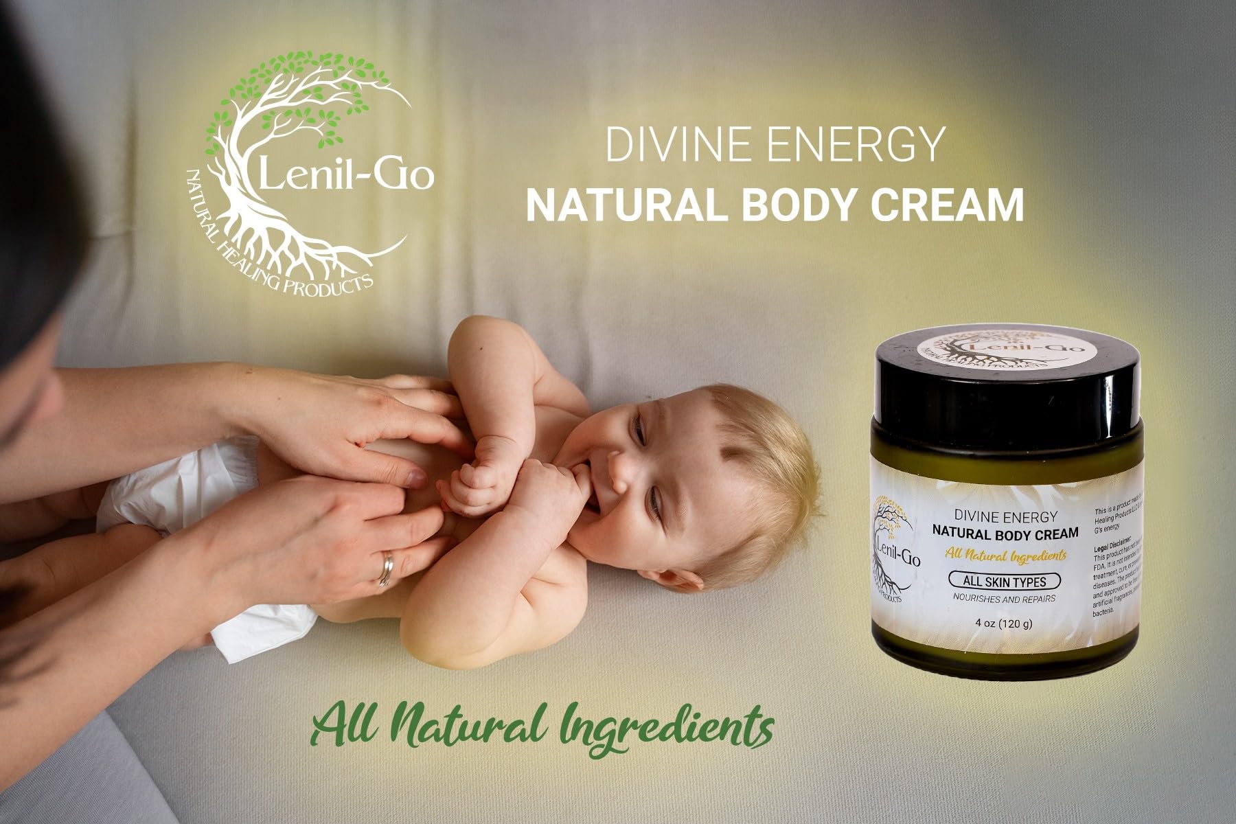 Lenil-Go Divine Energy Natural Body Cream 2. Oz