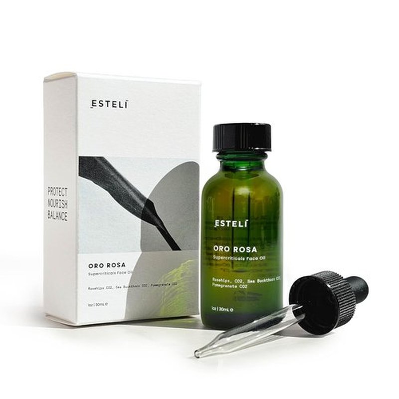 ESTELÍ Oro Rosa Supercriticals Face Oil - Antioxidant-Rich Hydrating Essence with Rosehip & Sea Buckthorn - Vegan & Fast-Absorbing