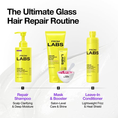FROMLABS Protein Capsule Leave‑In Treatment Spray, Lightweight Hydrating Mist for Heat Protection (Up to 428°F / 220°C), Frizz Control & Split Ends Repair, Color‑Safe, Fine‑Hair Friendly, 5.07 fl oz