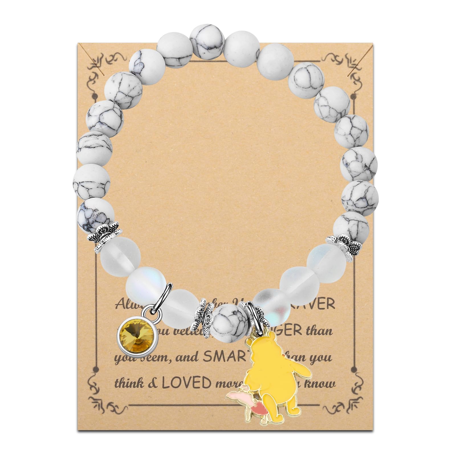 FUSTMW Bear Friendship Gifts Bear Bracelet Cartoon Lover Gifts Bear And Friend Gift Inspirational Friend Gift