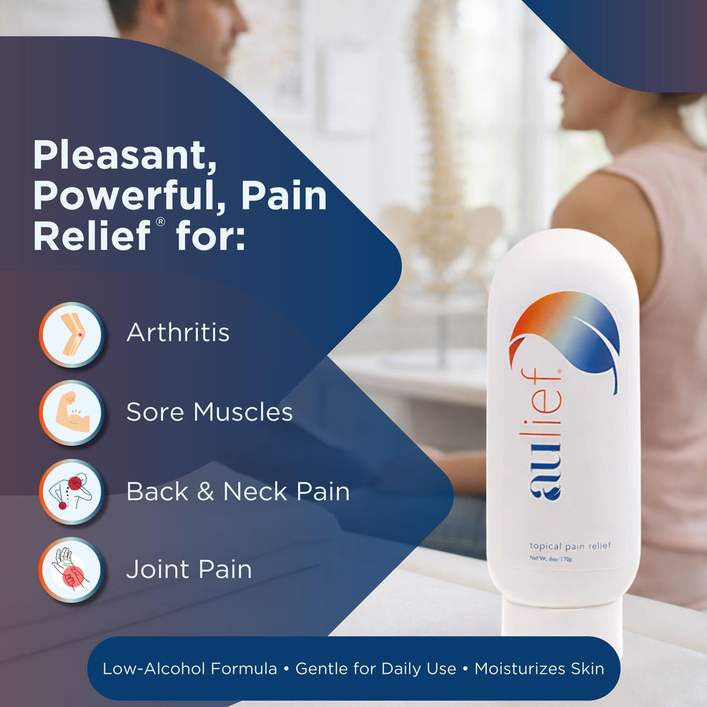 China-Gel Aulief Pain Relief Cream Arthritis & Muscle Rub for Sore Muscles & Joint Pain, Neck, Knee & Back Aches, Premium Mint Green Topical Gel, 2 oz Travel Tottle (2-Pack)