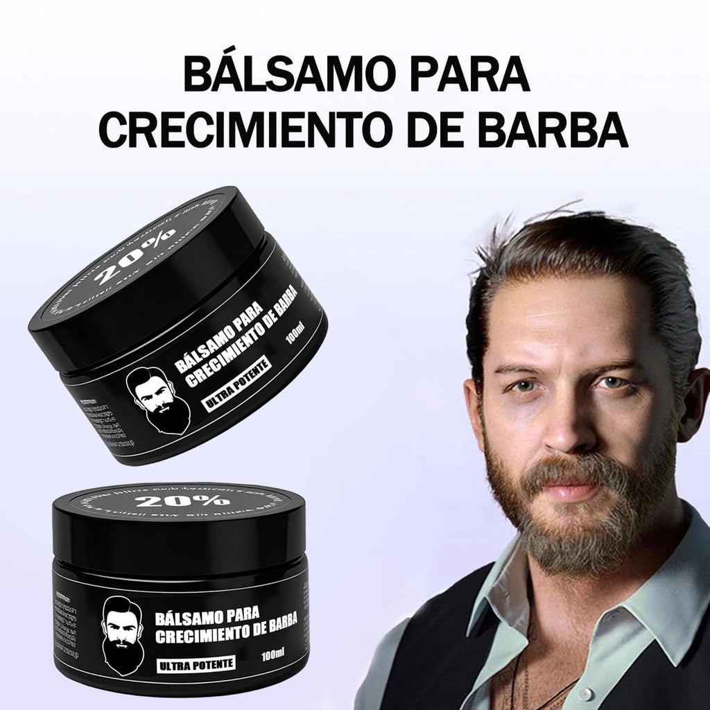 Vbolre Estimulante Para Barba – Bálsamo de Crecimiento Ultra Potente, Beard Stimulating Balm, Moisturizes & Strengthens Beard, 100 ml / 3.5 oz