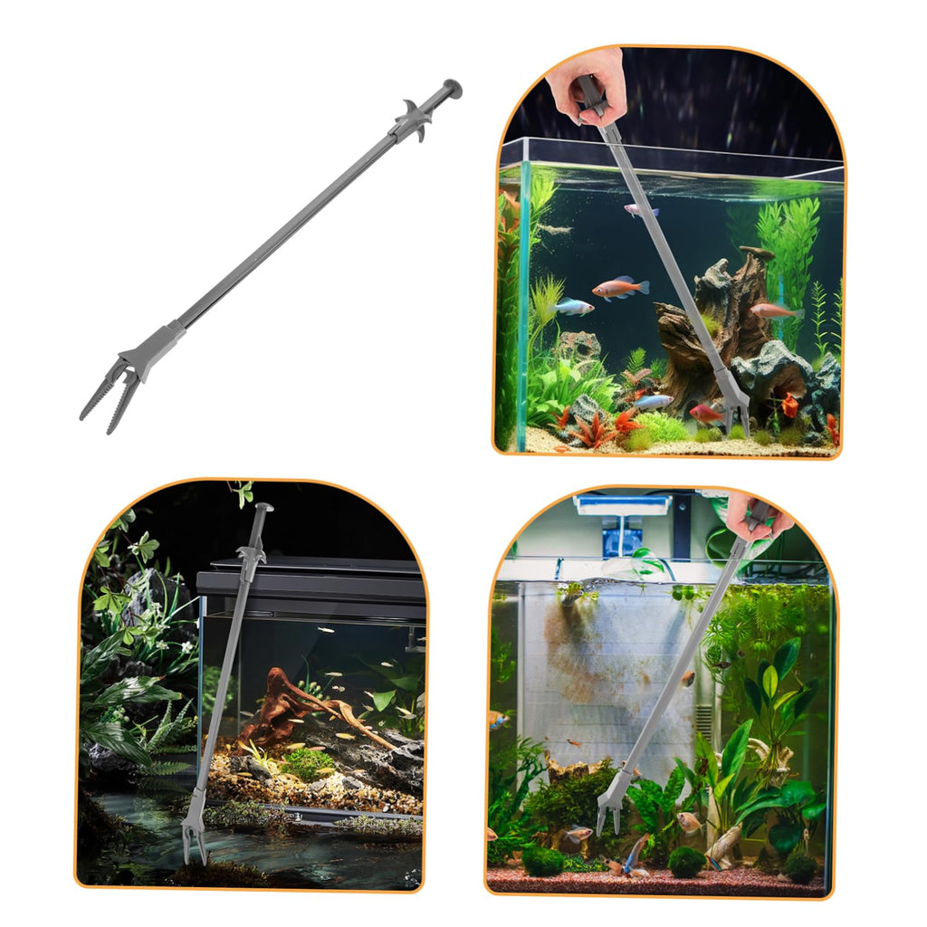 IMIKEYA Long Aquarium Tongs - 20 Inch Plastic Tweezers for Easy Plant Maintenance and Fish Feeding - Ideal Aquarium Grabber Tool for Freshwater and Saltwater Tanks