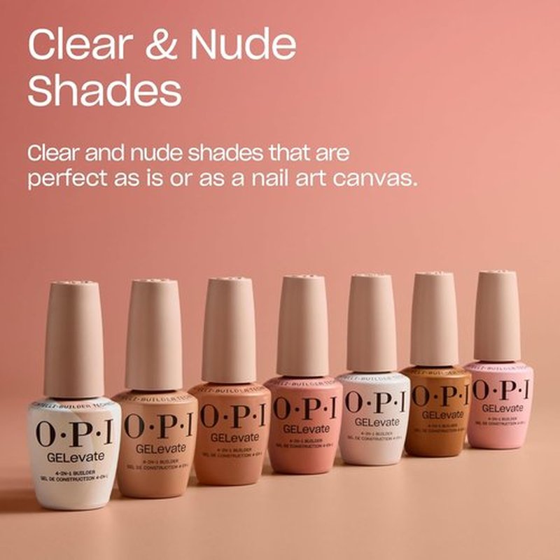 OPI GELevate Nail Builder Gel - 4-in-1 UV Cure Vegan Nail Polish | 15 ML Size