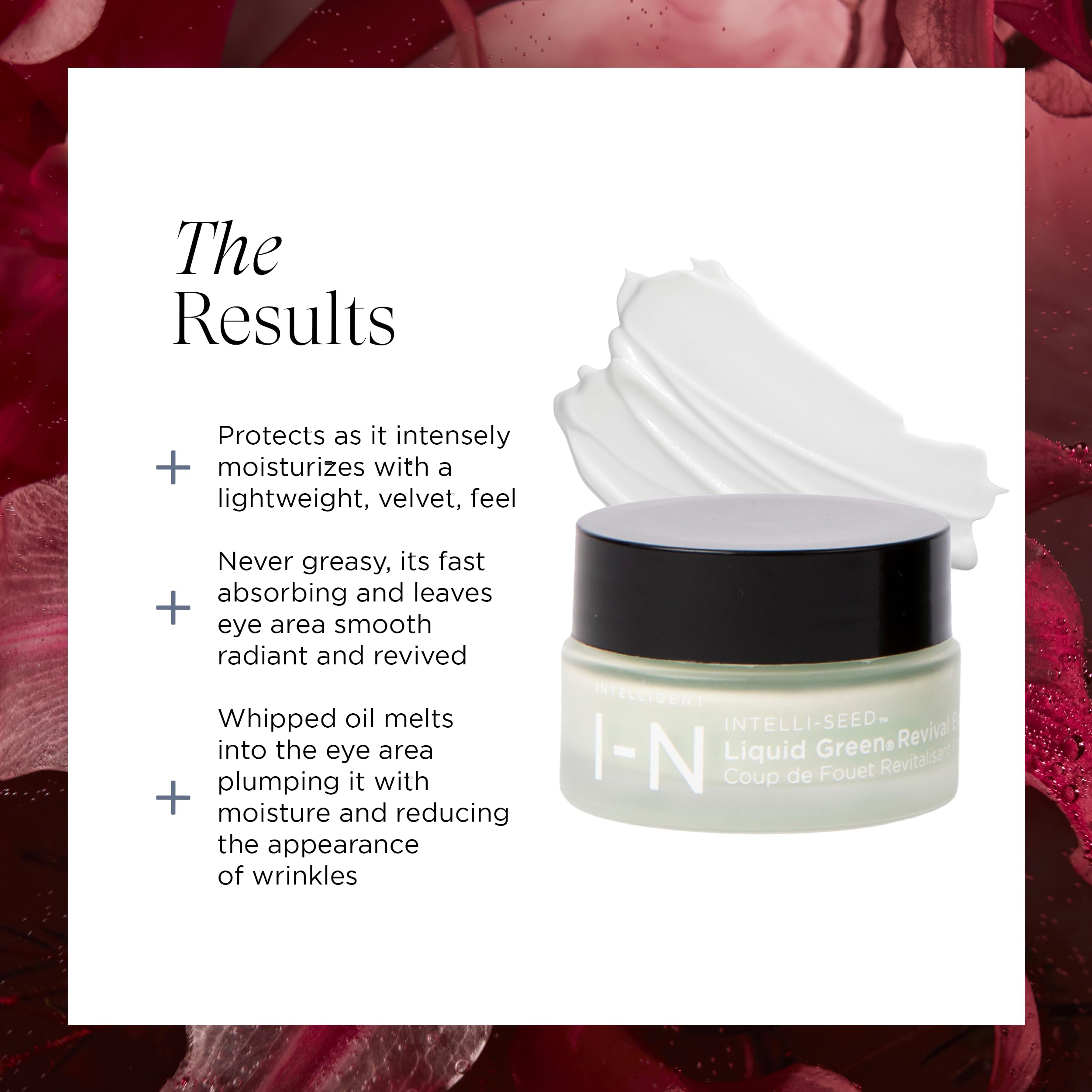 Intelligent Nutrients Liquid Green Revival Eye Whip, Eye Cream for Dry Skin, Nourishing Hydration Targets Dark Circles and Puffiness, Vegan, 0.5 Oz