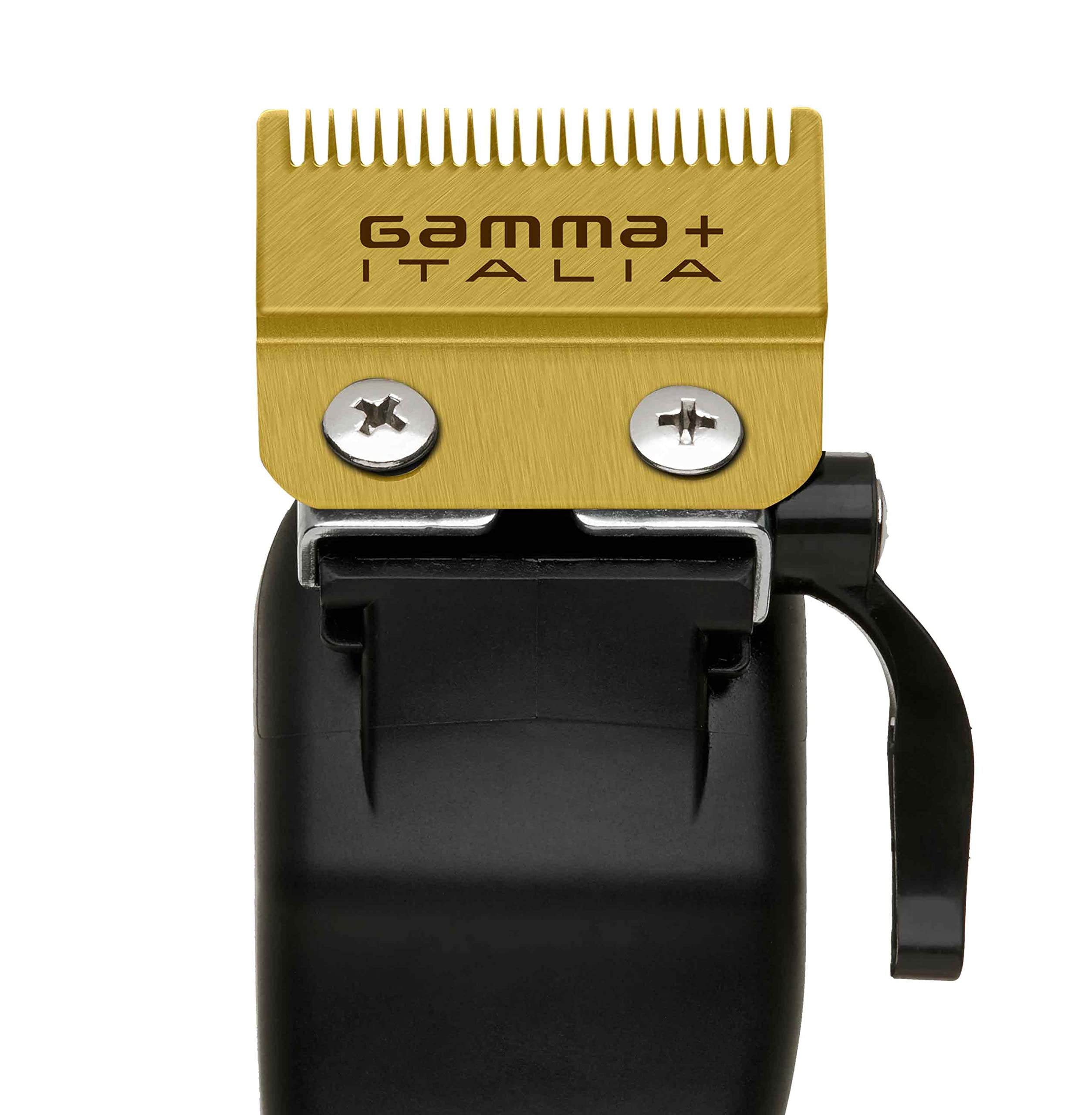 GAMMA+ Replacement Fixed Gold Titanium Fade Hair Clipper Blade with Moving Gold Titanium Slim Tooth Cutter Set