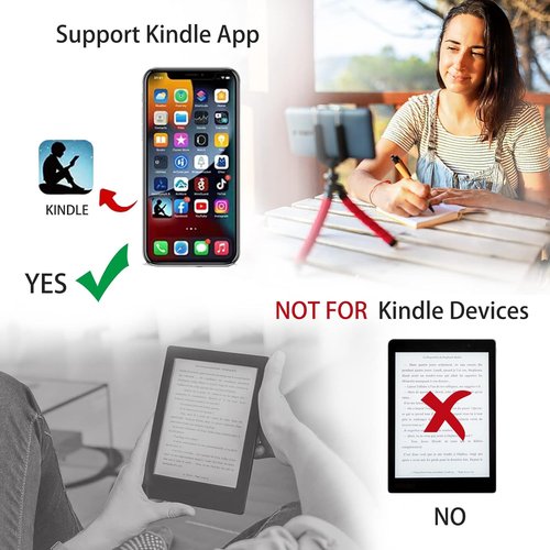 TIK Tok Bluetooth Remote Control - Page Turner & Camera Shutter for iPhone, Android, iPad (Black)
