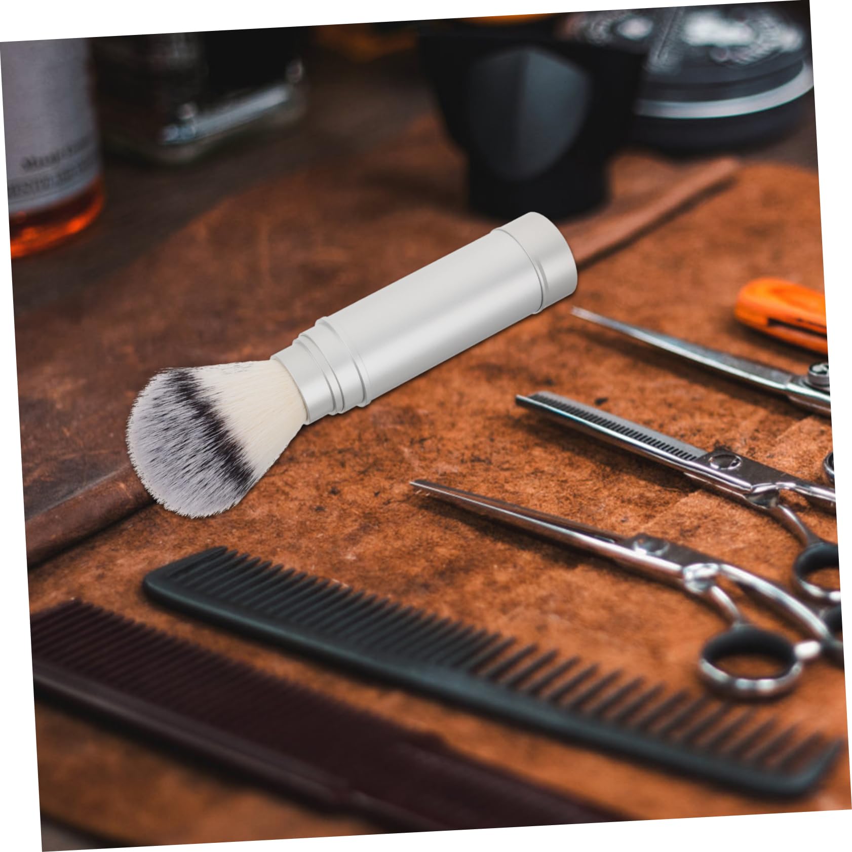 BIUDECO Shaving Brush Mens Shaving Brush Travel Size for Beard Grooming Soft Nylon Bristles for Lathering Soap Portable Shave for Home Salon and Travel Use