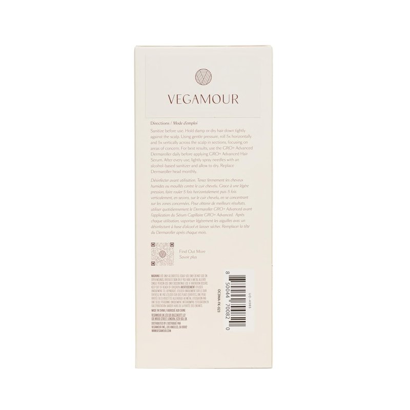 VEGAMOUR GRO+ Advanced Dermaroller - 1,200 Microneedle Scalp Tool | Gently Exfoliates for Maximum Coverage