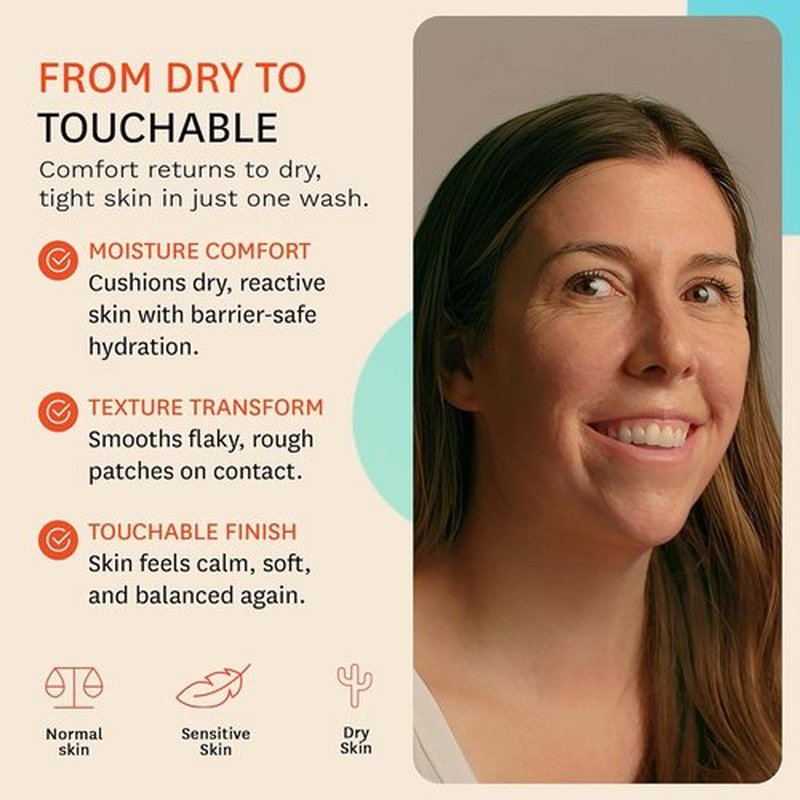 Fig.1 Hydrating Facial Cleanser - Gentle Face Wash with Glycerin & Squalane | Non-Drying, Fragrance-Free | 3.4 oz Refillable