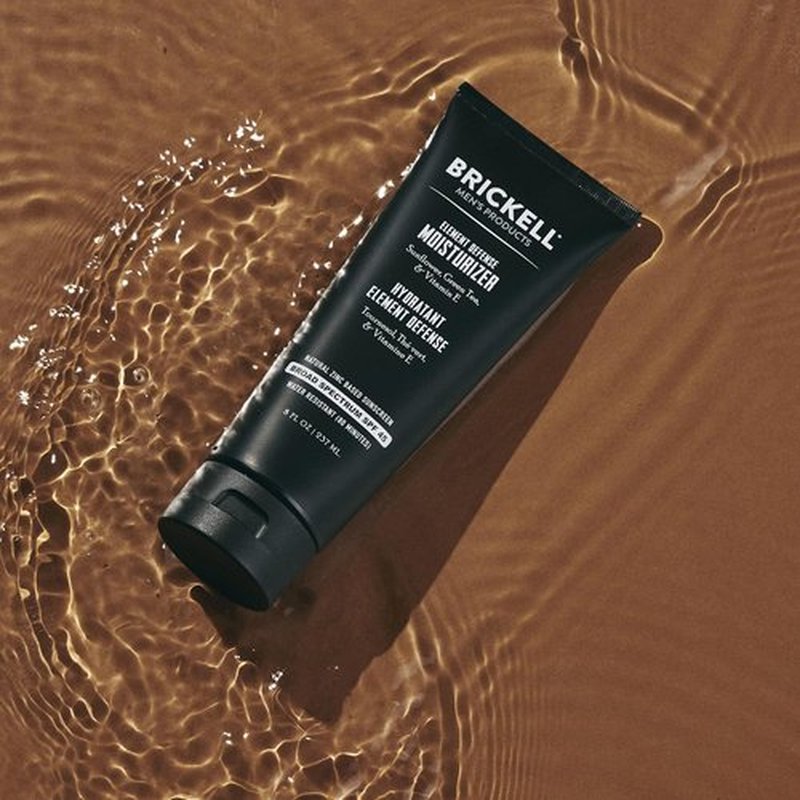 Brickell Men's Element Defense SPF 45 Moisturizer - Natural Zinc Oxide Sunscreen, Hydrates & Protects Skin, 8 Oz, Unscented