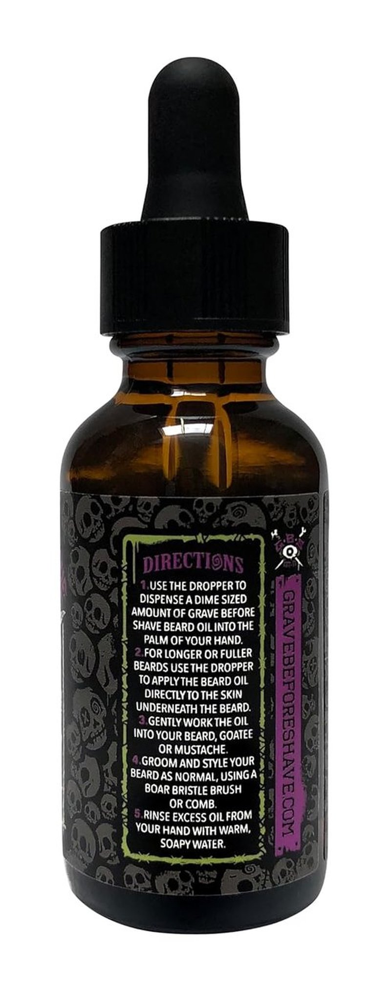 Grave Before Shave Voodoo Blend Beard Oil - 1 Oz Bottle with Dropper Top Dispenser