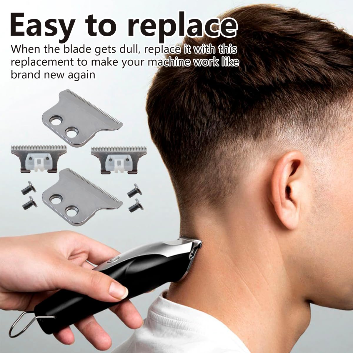 Gxcdizx Trimmer Blades Set for Wahl 5 Star Series Detailer (8081) Cordless Detailer LI (8171) T*Wide Blade Replacement