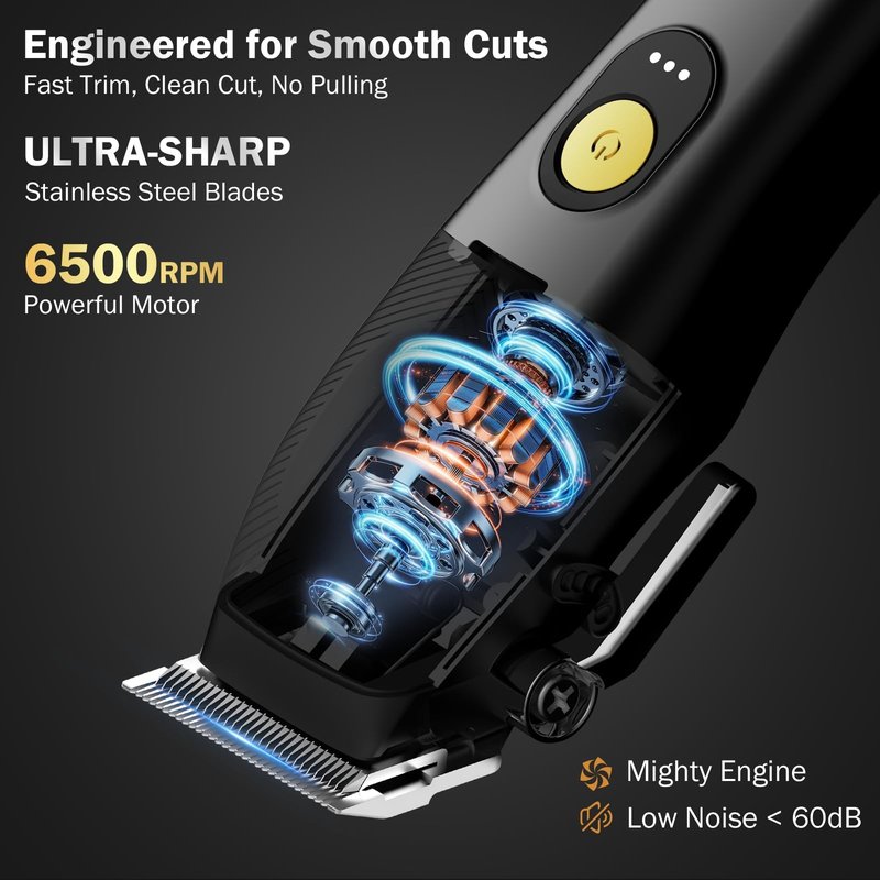 Ufree Professional Cordless Hair Clippers for Men, Barber Clippers & Trimmers Set with Storage Stand, Electric Shaver, Complete Hair Cutting Kit, Gifts for Men