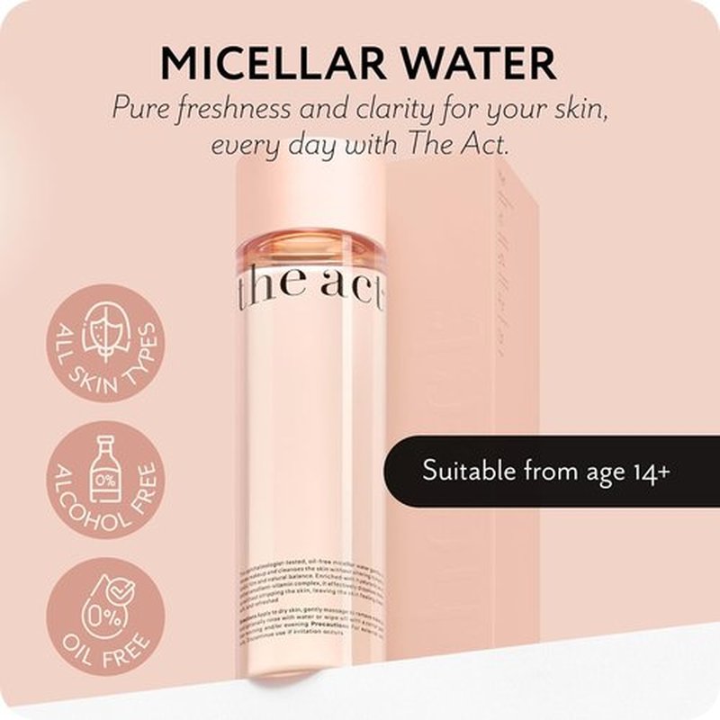 Act Micellar Water Makeup Remover - Gentle, Hydrating, Alcohol-Free Formula for Sensitive Skin | 8.45 fl oz