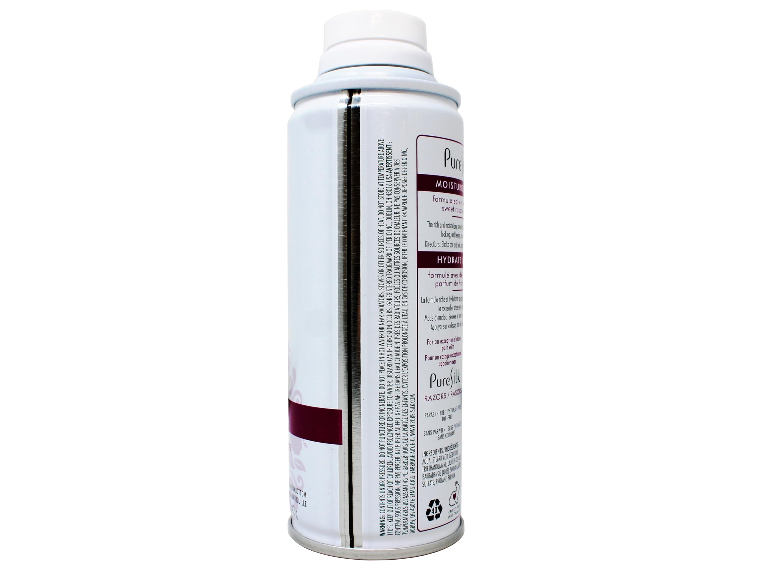 Pure Silk Shave Cream with Aloe, Raspberry Mist, 5 OZ - 3 Pack