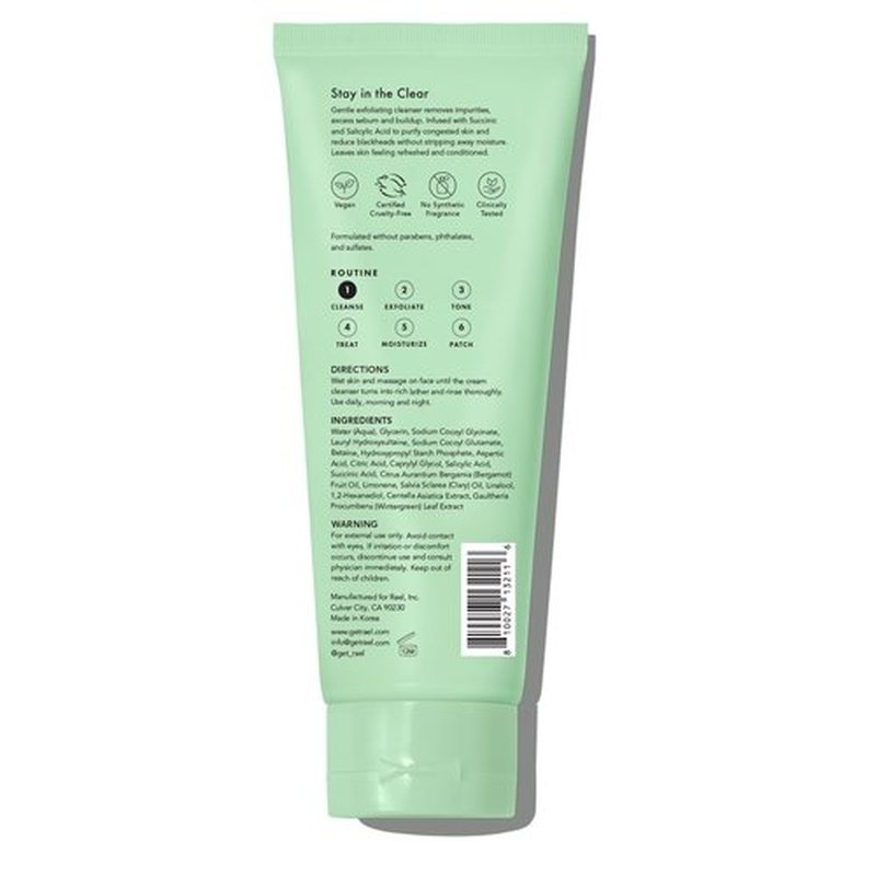 Rael Face Mask, Miracle Clear Clay Mask – Deep Pore Cleanser with Tea Tree & Gentle Exfoliation for Blackheads, Korean Skin Care (3.4 fl oz)
