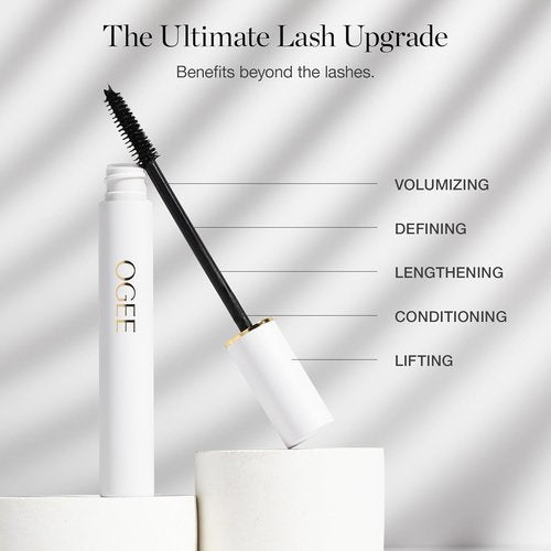 Ogee Beyond Clean Volumizing Mascara - Organic Black Formula for Volume & Length - Ideal for Sensitive Eyes