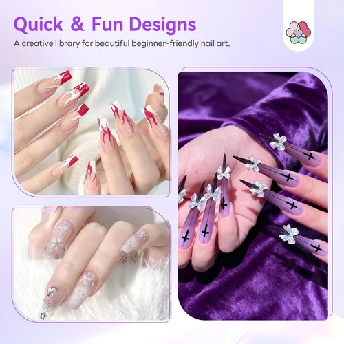 SAVILAND 24 Sheets Airbrush Stencils: Nail Stickers for Nail Art French Tip Hollow Airbrush Nails Stencils Flower Stars Butterfly Air Brush for Nails Supplies DIY Tool (170 Designs)