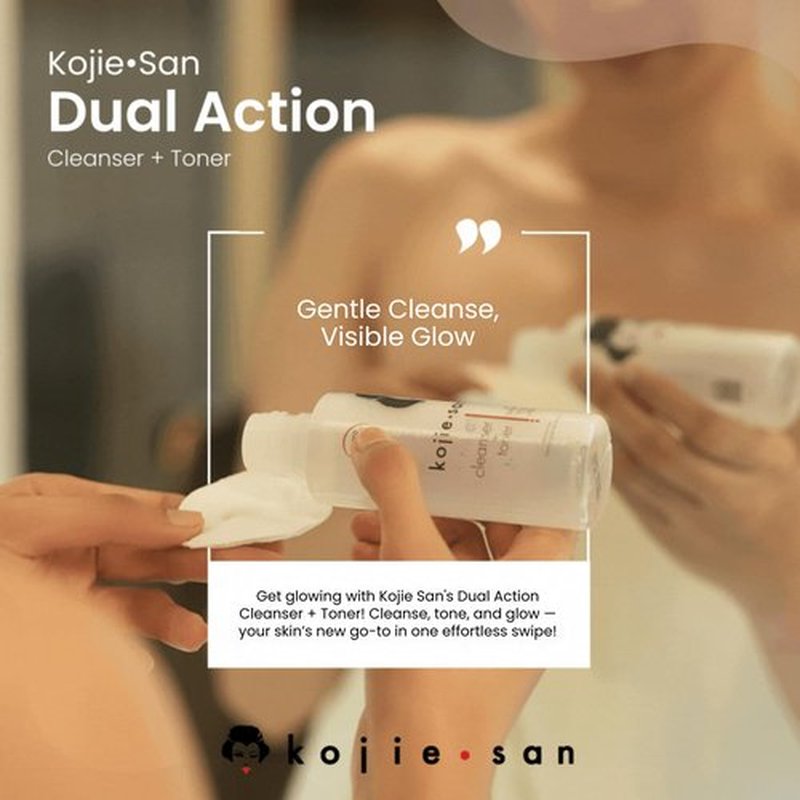 Kojie San Dual Action Cleanser and Toner, Deep Cleansing Toner, Gentle Exfoliating, and Helps Reduce Excess Oil - 100ml