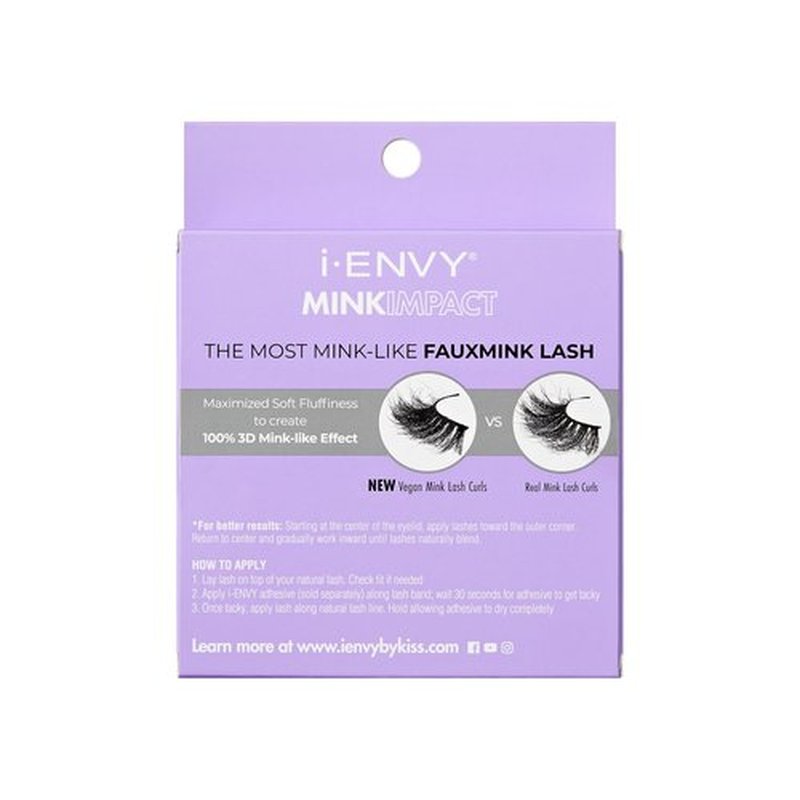 I-Envy 3-in-1 MinkImpact Multipack, 100% 3D Mink-Like Vegan Lashes, Soft, Natural, Fluffy & Lush, Clear Undetectable Band, Lightweight & Comfortable (06)