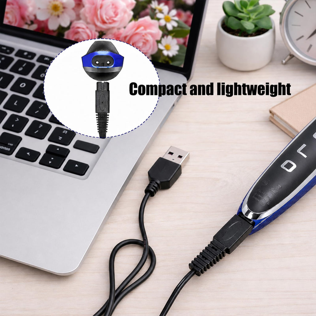 AZJCKEW USB Charging Cable Replacement for Skull Shaver Pitbull Gold Pro, Palm, Platinum Series Electric Razor, Compatible with Silver Pro, Butterfly Kiss, Beast Clipper,USB Cable 3-Pack