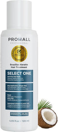 Prohall Select Brazilian Keratin Treatment - Formaldehyde-Free Blowout Complex | 4.05 oz Hair Treatment