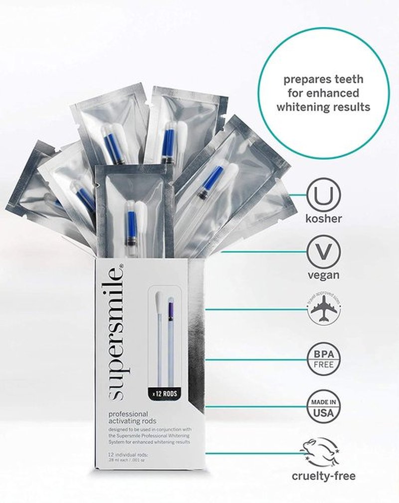Supersmile Professional Activating Rods - Enhance Your Smile with Whitening Power | 10 Count