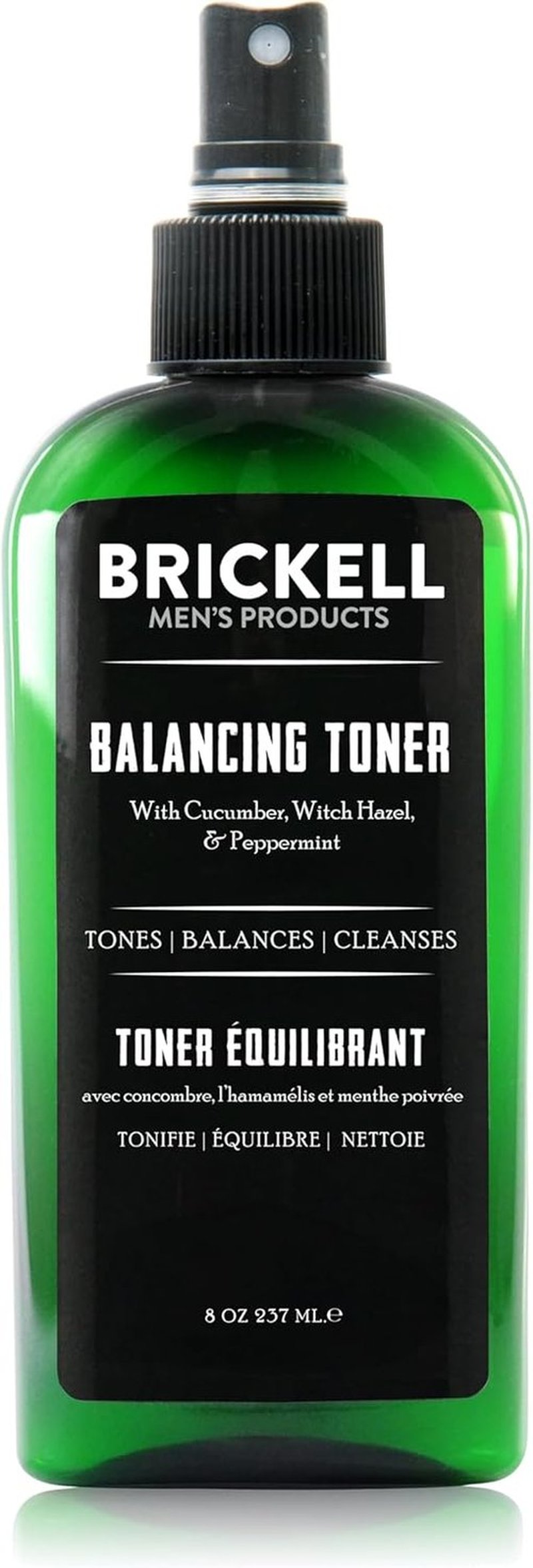 Brickell Men's Balancing Face Toner - Natural Alcohol-Free Formula with Witch Hazel | 8 Ounce