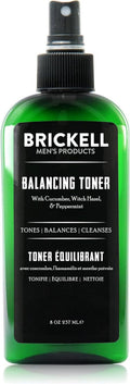 Brickell Men's Balancing Face Toner - Natural Alcohol-Free Formula with Witch Hazel | 8 Ounce
