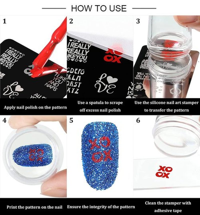 HYWWPFLAY 5Pcs Nail Stamping Plates Leopard Print Nail Stamps Nail Art Stamping Plates Nail Stencils Nail Plate Template Nail Art Stamping Kit Nails Accessories with 1 Nail Stamper, 1 Scraper