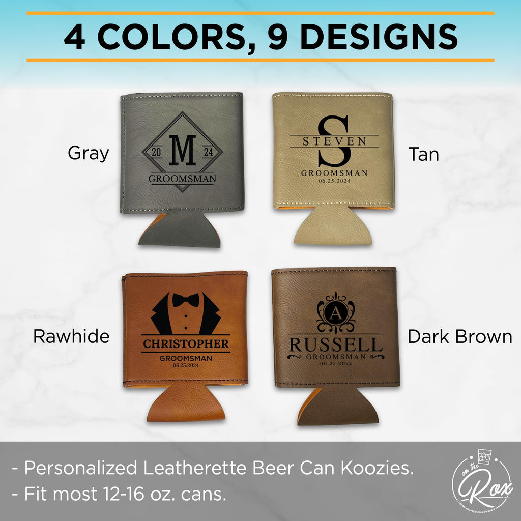 Personalized Groomsmen Gift Can Cooler - Custom Groomsman Gifts - Personalized Wedding Can Cooler - Can Sleeve Gifts - Beer Can Holder Wedding Favors