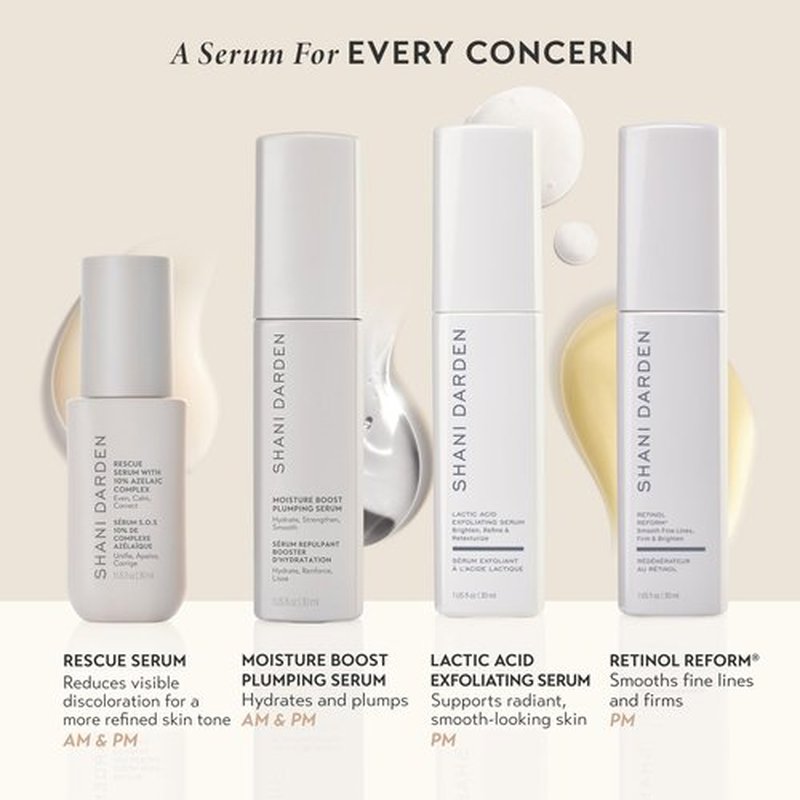 Shani Darden Rescue Serum with 10% Azelaic Complex, Lightweight Hydrating Azelaic Acid Serum for Face with Oat Kernel & Aloe Extracts, Helps Skin Redness & Acne, Non-Comedogenic, Vegan, 1 fl oz