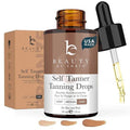 Skiennix Self Tanning Drops for Face - Organic Ultra Dark Formula for Natural Glow | USA Made, Cruelty-Free