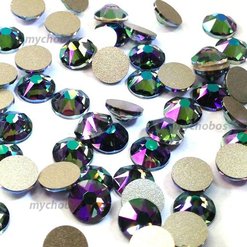 144 pcs Crystal Paradise Shine (001 PARSH) Austrain Crystal Austria 2088 XIRIUS 12ss Flat Backs Rhinestones Nail Art 3.1mm ss12 from Mychobos (Crystal-Wholesale) Bling DIY Deco Purple