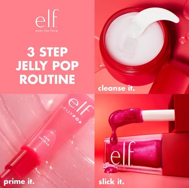 e.l.f. Jelly Pop Dew Primer, Limited Edition Translucent Face Primer For Moisturizing & Smoothing Skin & Gripping Makeup, Vegan & Cruelty-Free