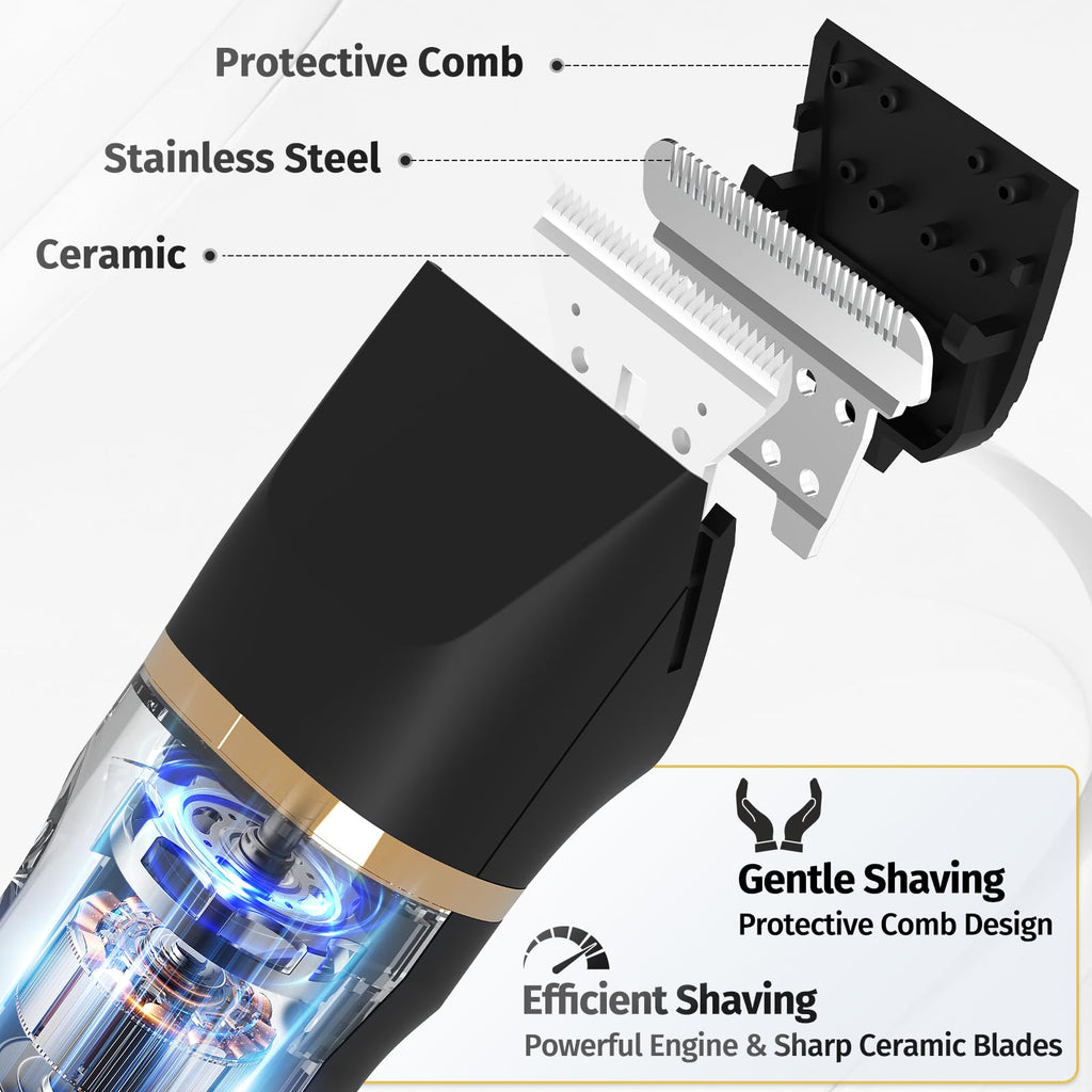 Bikini Trimmer for Women,5-in-1 Electric Razors for Women,Electric Shaver for Women's,IPX7 Waterproof Trimmer for Men Legs,with 5 Replaceable Blade Heads,USB Recharge Dock（Black）